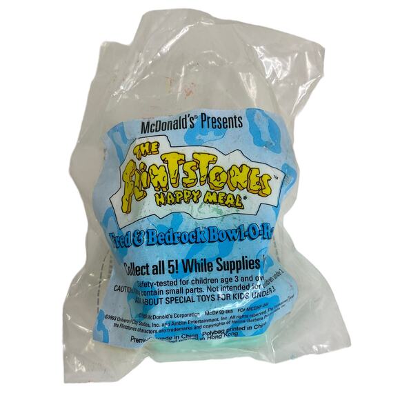 Vintage McDonald's The Flintstones Happy Meal Toys Set of 3 - Picture 6 of 7